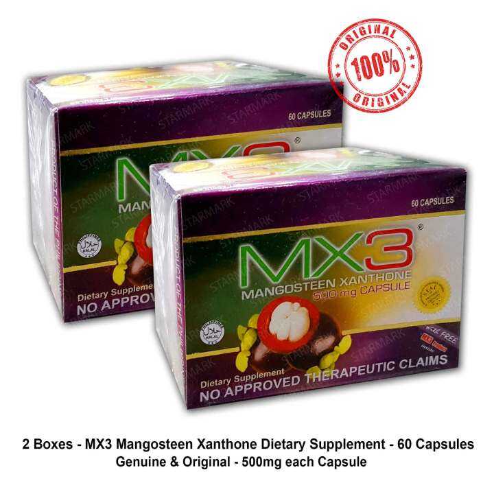 MX3 Mangosteen CAPSULES REGULAR Mangosteen Xanthone CAPSULE 500mg x 60