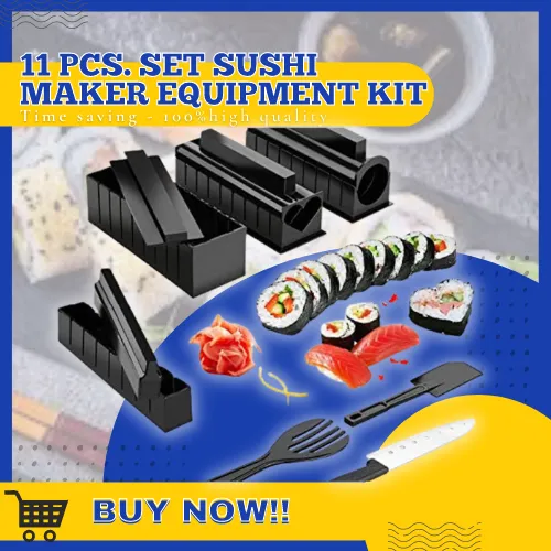 11Pcs Sushi Making Kit Sushi Maker Kit with Sushi Cutter Sushi