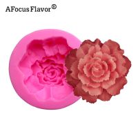 ；【‘； Blooming Flowers Peony Silicone Soap Mold Fondant Cake Handmade Stencil Natural Soap Mold Chocolate Cake Kitchen Baking Tools