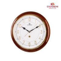 DOGENI นาฬิกาแขวน โดเกนี่ รุ่น WNW021DB สีน้ำตาลเข้ม ขนาด : Ø38.5x หนา 4.5ซม. Wooden Wall Clock