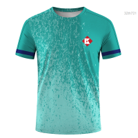 T-shirt 2023 Summer Simple mens Quick drying printed badminton tennis set Baju atasan olahraga short sleeves for comfort fashion versatile t-shirt