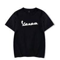 เสื้อฤดูร้อนMotorcycle Vespa เสื้อยืดแขนสั้น ผ้าฝ้าย พิมพ์ลายรถจักรยานยนต์  ขนาดใหญ่ สําหรับผู้ชาย และผู้หญิง ไซซ์ XXS - 4XL เสื้อแขนสั้น