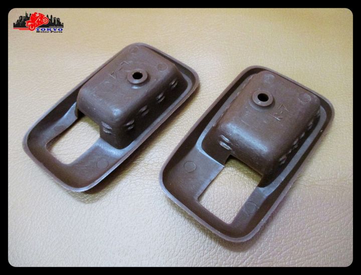 nissan-datsun-120y-b310-door-handle-socket-lh-amp-rh-brown-set-pair-เบ้ารองมือเปิดใน-ซ้าย-และ-ขวา-สีน้ำตาล-สินค้าคุณภาพดี