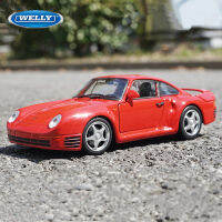 WELLY 1:24 Porsche 959โลหะผสมคลาสสิกกีฬารถรุ่น Diecast โลหะของเล่นยานพาหนะรถรุ่นจำลองคอลเลกชันเด็กของขวัญ