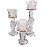 【CW】 Candlestick Candle Holder Transparent Glass Wedding Big Tealight