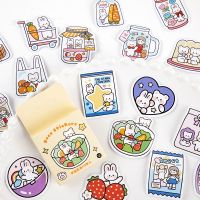 hotx【DT】 Pcs Cartoon Animals Food Paper Sticker Diy Diary Planner Decoration Album Scrapbooking Kawaii Stationery