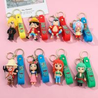 Japanese Anime ONE PIECE Keychain Cartoon Monkey D. Luffy Keychain Doll Backpack Pendant Car Key Ring Ornaments Jewelry Gifts