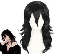 Anime My Boku No Hero Academia Shouta Aizawa Long Wavy Black Heat Resistant Cosplay Costume Wig