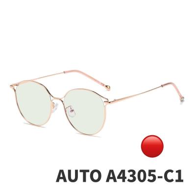 A4305แว่นบลัชออน Blush-On แว่นแก้มแดง Blueblock+Auto