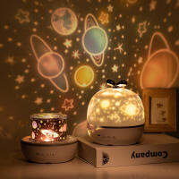 Star Projector Light หมุนได้น่ารักโบว์ห้องนอนไฟกลางคืนสำหรับเด็กเด็ก