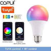 CORUI Tuya สมาร์ทหลอดไฟ LED 10W E27 RGBW โคมไฟเปลี่ยนสีหลอดไฟ RGB CCT Decor Smart Home Assistant