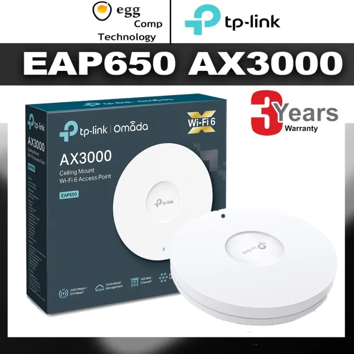 TP-Link EAP650 AX3000 Wireless Dual Band Multi-Gigabit Ceiling Mount ...