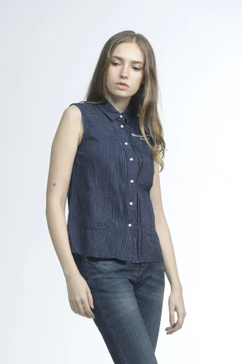 mc-jeans-เสื้อเชิ้ตแขนกุดผู้หญิง-สีกรมท่า-mws9132