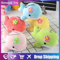 12Cm Mini Keychain Cartoon Cute Animal Dolphin Stuffed Plush Toy Pendant Bag Decoration Key Chain Doll Children Boy Girl