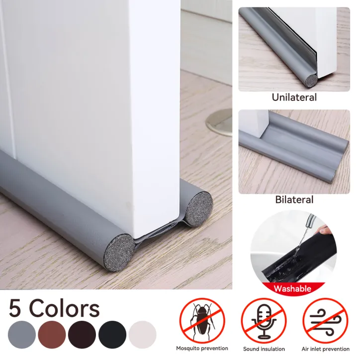 Door Bottom Flexible Sealing Strip Guard Sealer Stopper Twin Door Draft