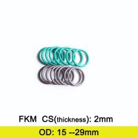 FKM Rubber O Ring Gasket C/S 2mm Thickness OD 15/16/17/18/19/20/21/22/23/24/25/26/27/28/29mm Fluolrine Rubber Seal  Ring Washer Chrome Trim Accessorie