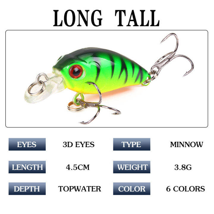 1pcs-3d-eyes-3-8g-4-5cm-minnow-umpan-memancing-พลาสติกเหมือนจริงเหยื่อล่อปลา