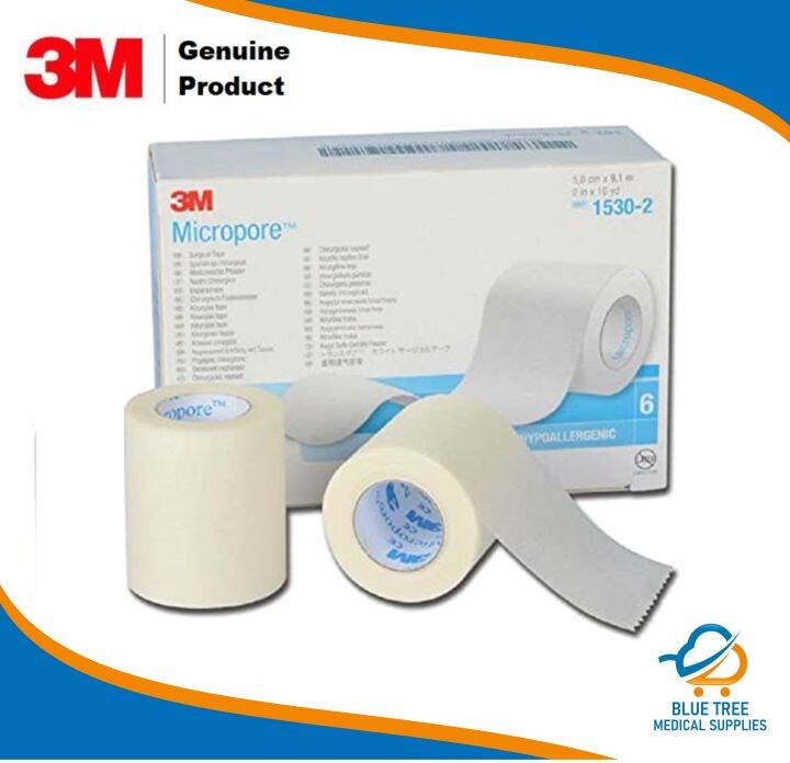 3M Micropore Surgical Tape 2 Inches (6 pieces/box) or 1 inch (12 pieces/box) Lazada PH