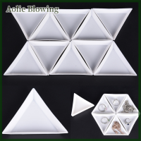 Aolie 10pcs equilateral แผ่นสามเหลี่ยมสำหรับเครื่องประดับลูกปัดเก็บพลาสติกสิ่งแวดล้อม