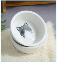 Cat Food And Water Bowl Raised Dog Ceramic Adjustable Elevated Stand Feeder Neck Care Cat Dog Pets Supplies Bowls