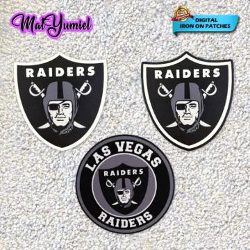 Oakland / Las Vegas Raiders PATCH & 4 STICKERS LOT Iron / Sew On  Embroidered