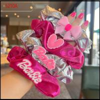 5210A แฟชั่นสำหรับผู้หญิง ตุ๊กตาบาร์บี้ scrunchie สีทึบทึบ อีลาสติก เชือกมัดผม ที่มัดผม อุปกรณ์เสริมผม ยางรัดผม สำหรับผู้หญิง