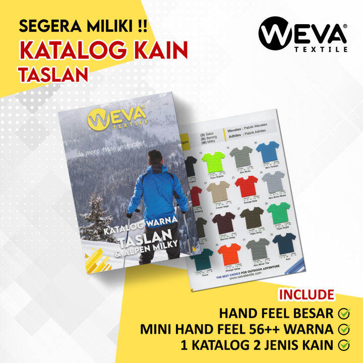 Buku Katalog PREMIUM Sampel Warna Kain Taslan Waterproof Lazada Indonesia