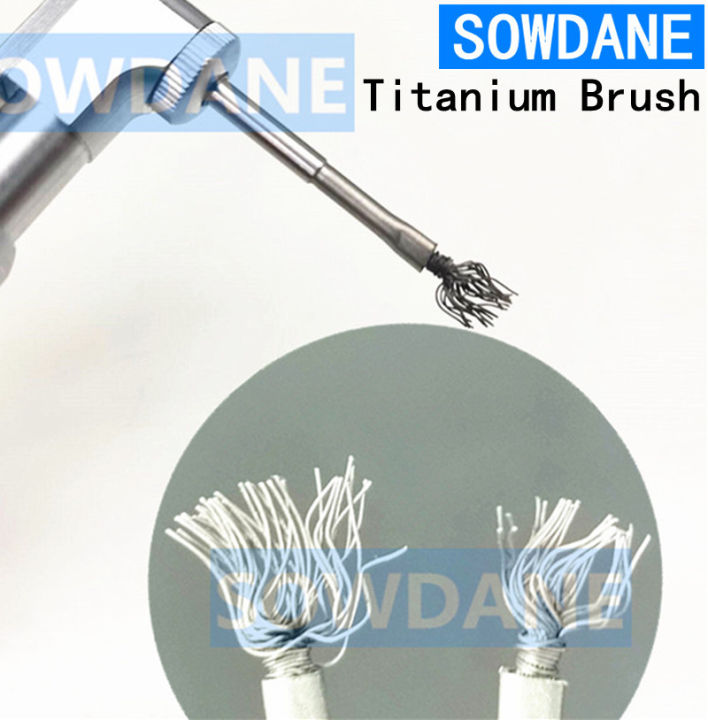 Dental Debridement Peri-Implantitis Implant Surface Threads Cleaning Brush High Quality Titanium brush Autoclavable