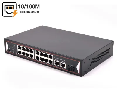 PoE Switch 16 Port (10/100) + 2 Gigabit Uplink + 1.25G SFP