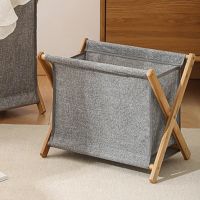 Folding Laundry Basket X-shape Collapsible Laundry Hamper Fabric Washing Clothes Book Basket for Household Sundries Organizer