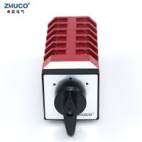 ‘；【=- ZHUCO LW12-16/D1689.6 16A Three Position Six Pole Electric Knob Sliver Contact Universal Changeover Control Cam Switch