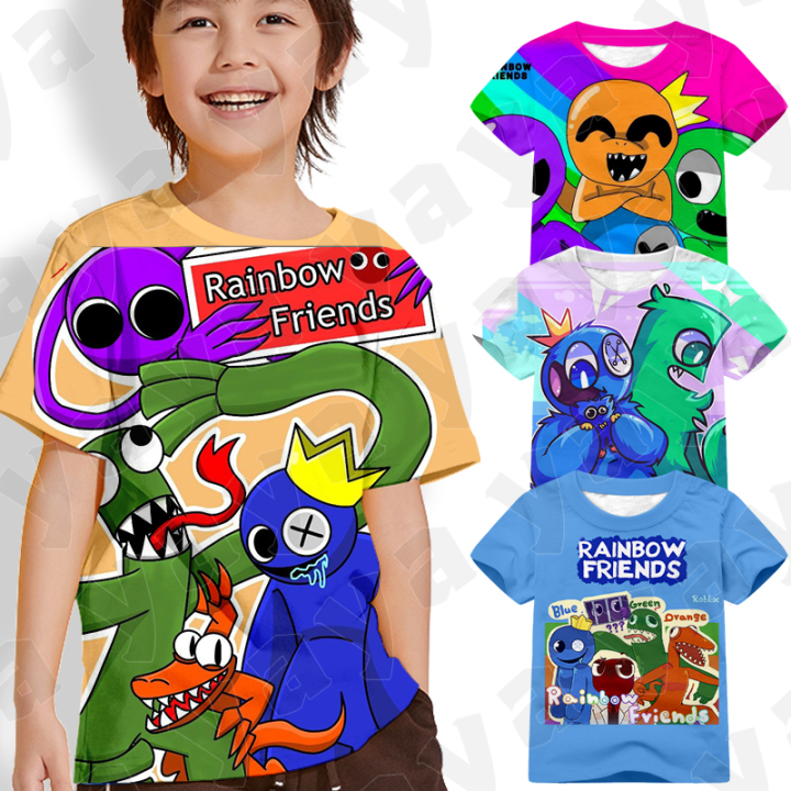 Kids Roblox Printing 3D Casual Summer T-Shirt Boys Girls Short