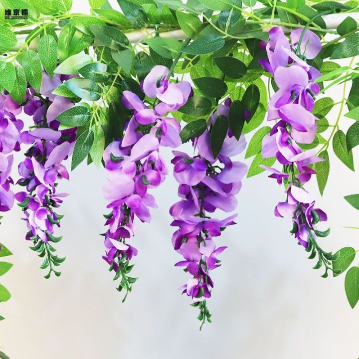 ซื้อหนึ่งได้รับดอกไม้-wisteria-เลียนแบบ-คดเคี้ยวดอกไม้ประดิษฐ์-เพดาน-เส้นตกแต่งเถา-ท่อเถา-พลาสติก-cloakinghuilinshen