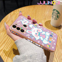 Jjlingji เคสสำหรับ Tecno Spark Go 2022เคสกระต่ายสีขาวน่ารักการ์ตูนสุดหรูขอบชุบเคสมือถือกรอบซิลิโคนกันกระแทกฝาหลังป้องกันเลนส์กล้อง