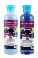 บ้านนา แชมพู-ครีมนวดอัญชัน Banna Fruit Shampoo, 400ml + Banna Conditioner, 400ml, Blue tea