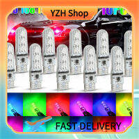 YZH Shop T10 Rgb หลากสีอัตโนมัติ,หลอดไฟ Led 168 194พร้อมตัวบอกความกว้างของไฟจอดรถ Mobil Remote Control จำนวน10ชิ้น