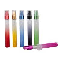 【YF】㍿  6 Pcs Colors 10ML Sample Promotion Gradient Refillable Glass Spray Perfume Vial 10cc Bottles