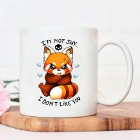 IM NOT SHY... I DONT LIKE YOU Little Civet Cat Juice Mug Ceramic Mug Lovely Animal Friends Casual Student Water Cup Coffee Mug