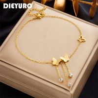 【CW】✁❣  DIEYURO 316L Anklets New Trend Leg Chain Jewelry