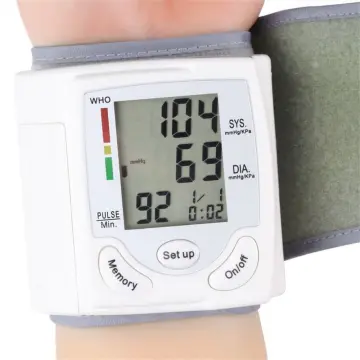 New LED Rechargeable Wrist Blood Pressure Monitor English / Russian /  Portuguese / Spanish Voice Broadcast Tonometer BP Monitor