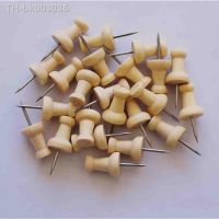 ❍□♛ 50pcs/lot Wooden Thumb Tack Map Markers Pin Pushpin Decorative Cork Board Photo Wall Thumbtacks For Home Office School Supplies