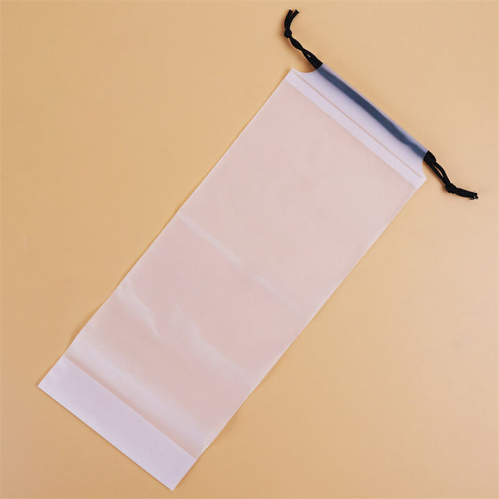 1-5ชิ้นถุงเก็บร่มถุงพลาสติกโปร่งแสงกันน้ำถุงแบบพกพานำกลับมาใช้ได้เชือกผูกสำหรับบ้านถุงใส่ร่ม