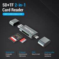 เครื่องอ่านการ์ด Vention Usb 2.0 3.0 Tf Sd Micro Type-C ตัวแปลง Otg สำหรับสมาร์ทโฟน