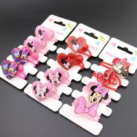 ◆☋ 4 pcs Disney Minnie Mickey mouse baby girls Hair Rope Rubber Band Children Girls Jewelry Headdress Gift Set