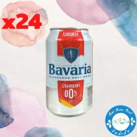 BAVARIA 0.0% Alcohol Malt drink 330 ml. Fruity, Strawberry, Natural Sweetness 24 can เครื่องดื่มมอลต์ 0.00 แอลกอฮอล์ ขนาด 330ml 24 กระป๋อง