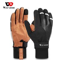 hotx【DT】 WEST BIKING Sport Gloves Thicken Lengthen Warm Cycling Men Outdoor Skiing MTB Motorcycle