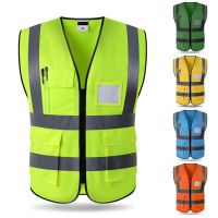 High Visibility Running Reflective Vest Fluorescent Yellow Orange Security Mesh Waistcoat For Night Outdoor Riding Running Vest