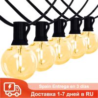 G40 Globe Outdoor LED String Lights Plastic Shatterproof Bulbs Waterproof for Patio Garden Outside Backyard Christmas Ramadan