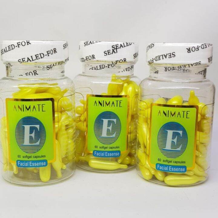 Animate Vitamin E Facial Essense Face Serum for Skin Care 60 Capsules Lazada PH