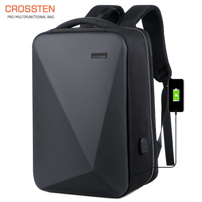 Crossten ล็อคกันขโมย15.6 "แล็ปท็อปกระเป๋าเป้สะพายหลัง USB ชาร์จมัลติฟังก์ชั่กันน้ำธุรกิจ D Aypack Mochila กระเป๋านักเรียน